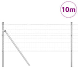 Vidaxl-Zaun mit Pfosten silber 0,6 x 10 m aus Stahl und PVC