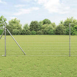 Vidaxl Zaun mit Pfosten Silber 1 x 10 m Stahl und PVC
