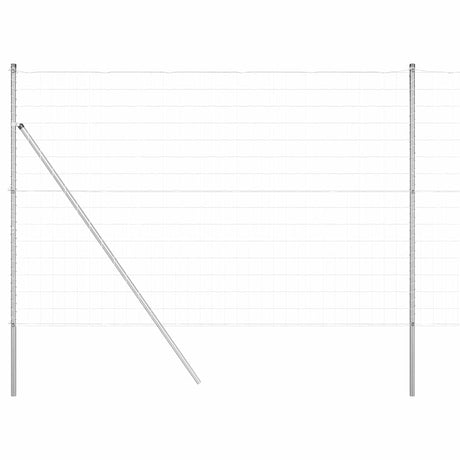 Vidaxl-Zaun mit Pfosten silber 1,6 x 10 m aus Stahl und PVC