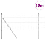 Vidaxl-Zaun mit Pfosten silber 0,4 x 10 m aus Stahl und PVC
