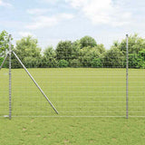 Vidaxl-Zaun mit Pfosten silber 1,6 x 10 m aus Stahl und PVC