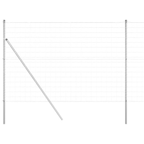 Vidaxl-Zaun mit Pfosten silber 1,6 x 10 m aus Stahl und PVC