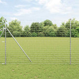 Vidaxl-Zaun mit Pfosten silber 1,6 x 10 m aus Stahl und PVC