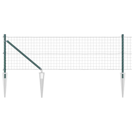 Vidaxxl-Zaun mit Pfosten grün 0,6 x 10 m aus Stahl und PVC