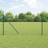 Vidaxxl-Zaun mit Pfosten grün 1 x 10 m aus Stahl und PVC