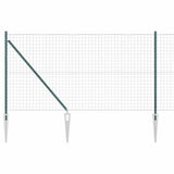 Vidaxxl-Zaun mit Pfosten grün 1 x 10 m aus Stahl und PVC