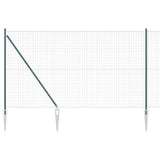 Vidaxl-Zaun mit Pfosten grün 1,5 x 10 m aus Stahl und PVC
