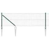 Vidaxxl-Zaun mit Pfosten grün 0,4 x 10 m aus Stahl und PVC