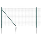 Vidaxxl-Zaun mit Pfosten grün 1 x 10 m aus Stahl und PVC