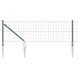 Vidaxl hek met paal groen 0,8 x 10 m staal en pvc