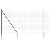 Vidaxl euro-hek met grondpennen 10 x 1,5 m pvc-coated staal grijs mesh