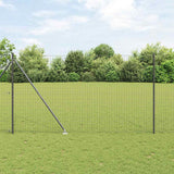 Vidaxl euro-hek met grondpennen 10 x 1,6 m pvc-coated staal grijs mesh