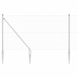 Vidaxl hek met paal zilver 1 x 10 m staal