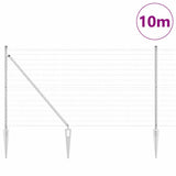 Vidaxl hek met paal zilver 1 x 10 m staal