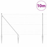 Vidaxl euro-hek met grondpennen 10 x 1,2 m gegalvaniseerd staal mesh