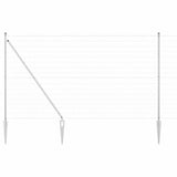 Vidaxl hek met paal zilver 1,5 x 10 m staal