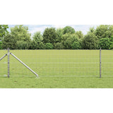 Vidaxl hek met paal zilver 0,8 x 10 m staal