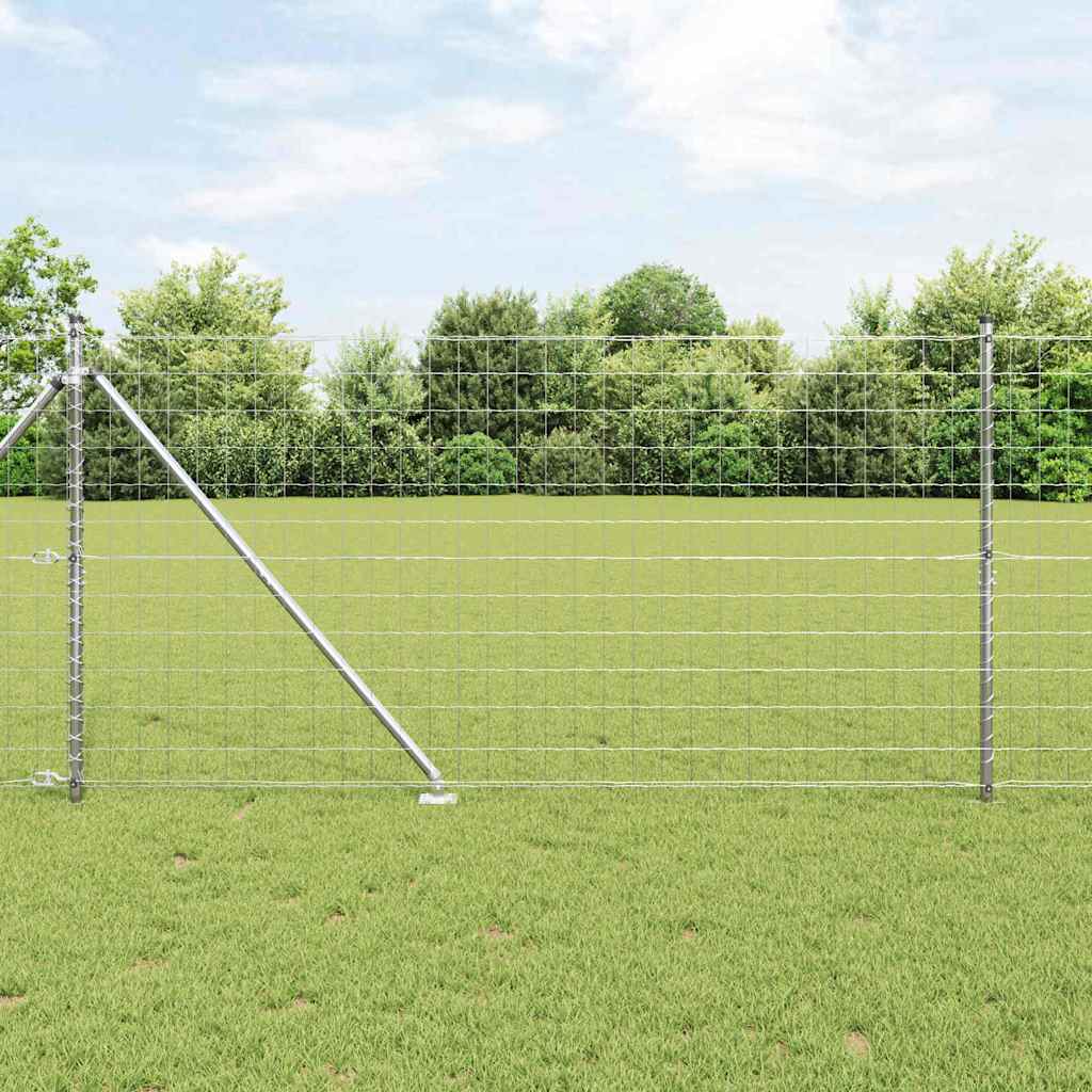 Vidaxl euro-hek met grondpennen 10 x 1,4 m gegalvaniseerd staal mesh