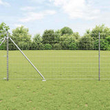 Vidaxl euro-hek met grondpennen 10 x 1,4 m gegalvaniseerd staal mesh