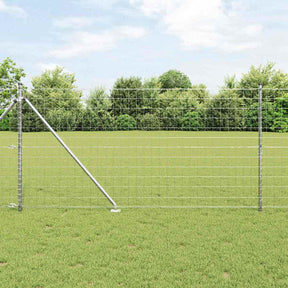 Vidaxl euro-hek met grondpennen 10 x 1,4 m gegalvaniseerd staal mesh