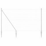 Vidaxl hek met paal zilver 1,5 x 10 m staal