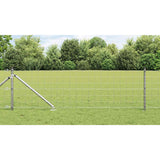 Vidaxl hek met paal zilver 0,8 x 10 m staal