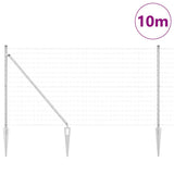 Vidaxl hek met paal zilver 1 x 10 m staal