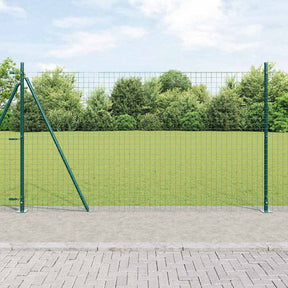 Vidaxl euro-hek met betonnen voetstuk 10 x 1,5 m pvc-coated staal mesh