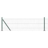 Vidaxl hek met paal groen 0,6 x 10 m staal en pvc