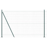 Vidaxl hek met paal groen 1,6 x 10 m staal en pvc