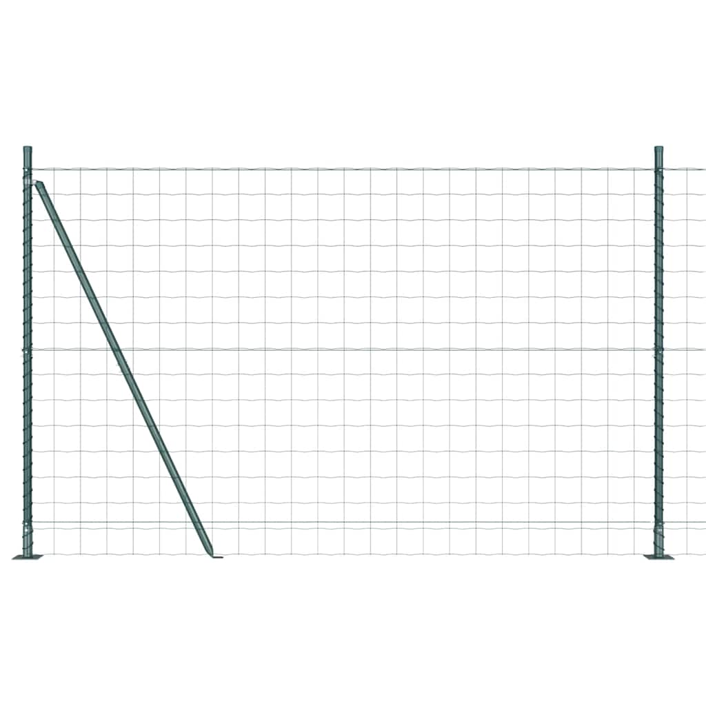 Vidaxl euro-hek met betonnen voetstuk 10 x 1,6 m pvc-coated staal mesh