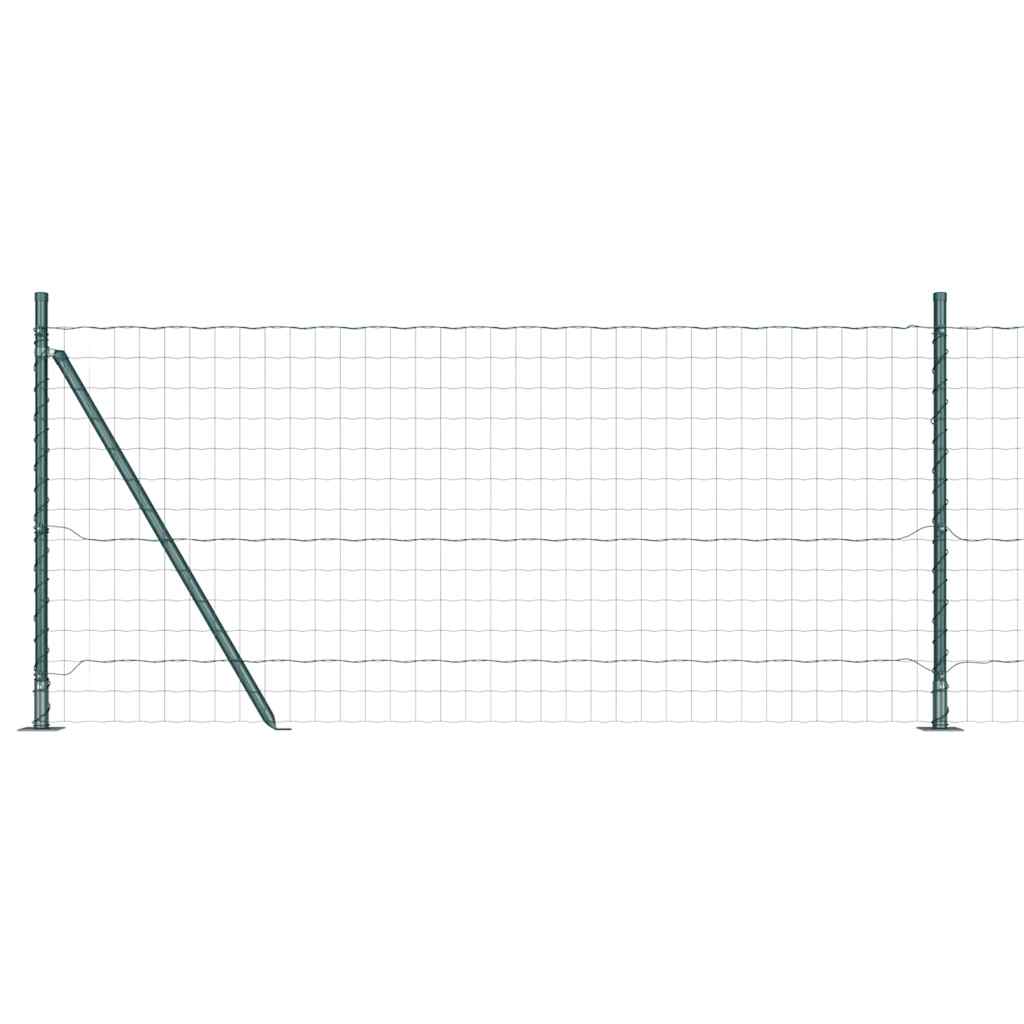 Vidaxl hek met paal groen 0,8 x 10 m staal