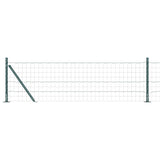 Vidaxl hek met paal groen 0,4 x 25 m staal en pvc