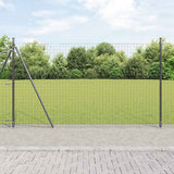 Vidaxl hek met paal grijs 1,6 x 10 m staal en pvc