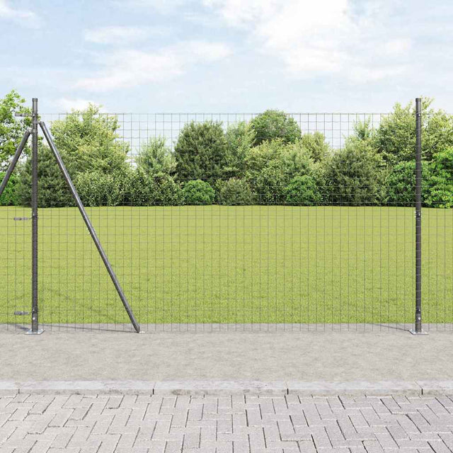 Vidaxl euro-hek met betonnen voetstuk 10 x 1,6 m pvc-coated staal mesh