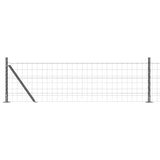 Vidaxl hek met paal grijs 0,6 x 10 m staal en pvc