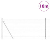 Vidaxl hek met paal zilver 0,8 x 10 m staal
