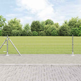 Vidaxl hek met paal zilver 0,6 x 10 m staal