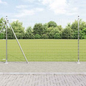 Vidaxl euro-hek met betonnen voetstuk 10 x 1,5 m gegalvaniseerd staal