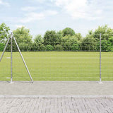 Vidaxl hek met paal zilver 1,2 x 10 m staal