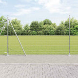 Vidaxl hek met paal zilver 1,5 x 10 m staal