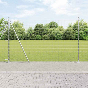Vidaxl euro-hek met betonnen voetstuk 10 x 1,5 m gegalvaniseerd staal