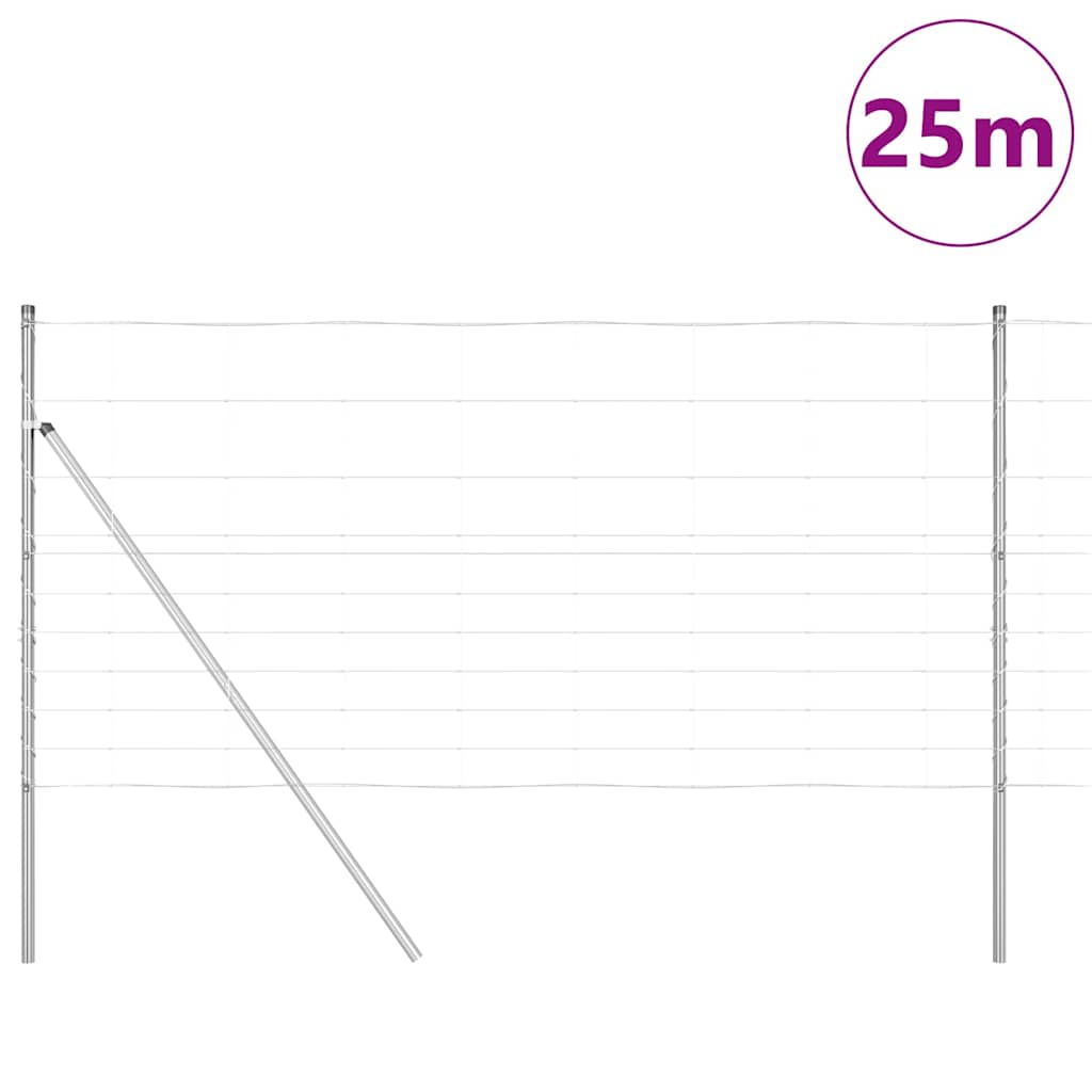 Vidaxl afrasteringspaal gegalvaniseerd 25 x 1,2 m staal