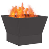 Vidaxl vuurkom zwart 40 x 40 x 35 cm weervast staal