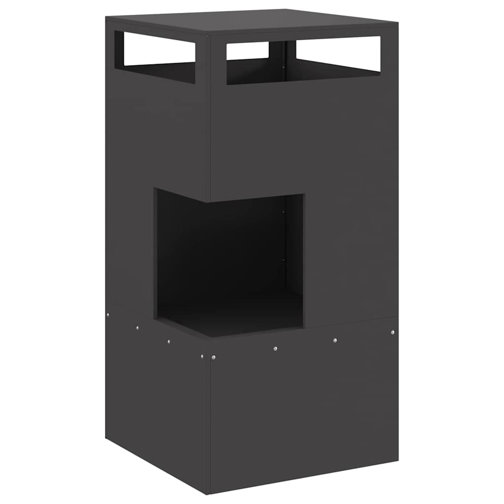 Vidaxl vuurkorf zwart 50 x 50 x 100 cm staal