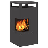 Vidaxl vuurkom zwart 50 x 50 x 100 cm weervast staal
