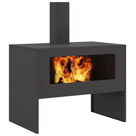 Vidaxl vuurkorf zwart 80 x 50 x 96 cm koudgewalst staal