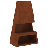 Vidaxl vuurkorf bruin 60 x 35 x 100 cm cortenstaal