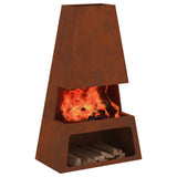 Vidaxl vuurkorf bruin 60 x 35 x 100 cm cortenstaal