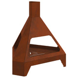 Vidaxl vuurkorf bruin 50 x 43 x 52 cm cortenstaal